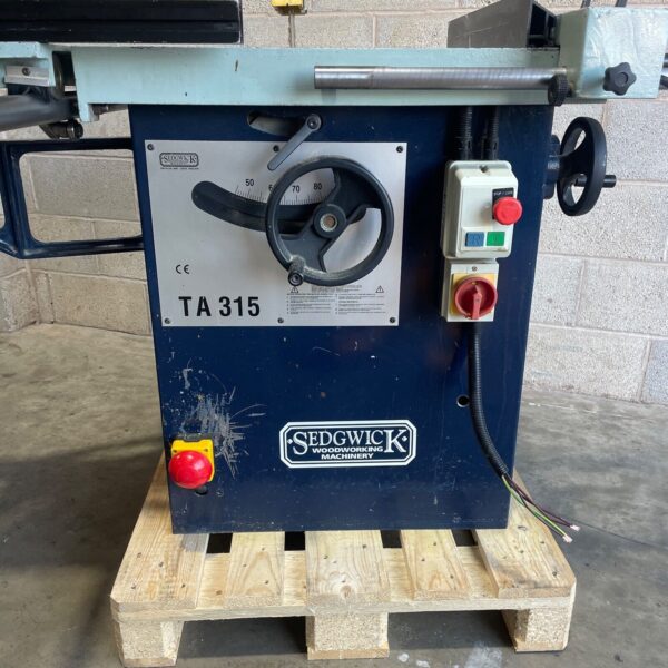 Sedgwick TA 315 Table Saw Bench With Sliding Carriage 3 Phase TA315 - Image 3