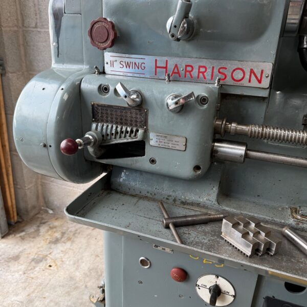 Harrison 11" Swing Gap Bed Gear Head Screwcutting Metal Centre Lathe 3 Phase - Image 7