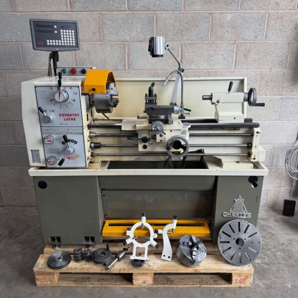 Chester Coventry Gear Head Gap Bed Screwcutting Metal Centre Lathe 230v & DRO