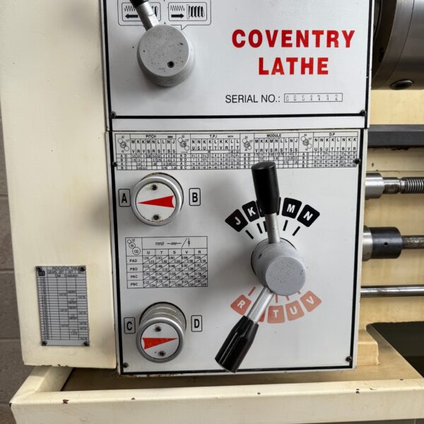 Chester Coventry Gear Head Gap Bed Screwcutting Metal Centre Lathe 230v & DRO - Image 4