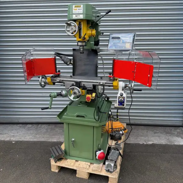Warco VMC Turret Mill Milling Machine 3 Phase with DRO Metric R8