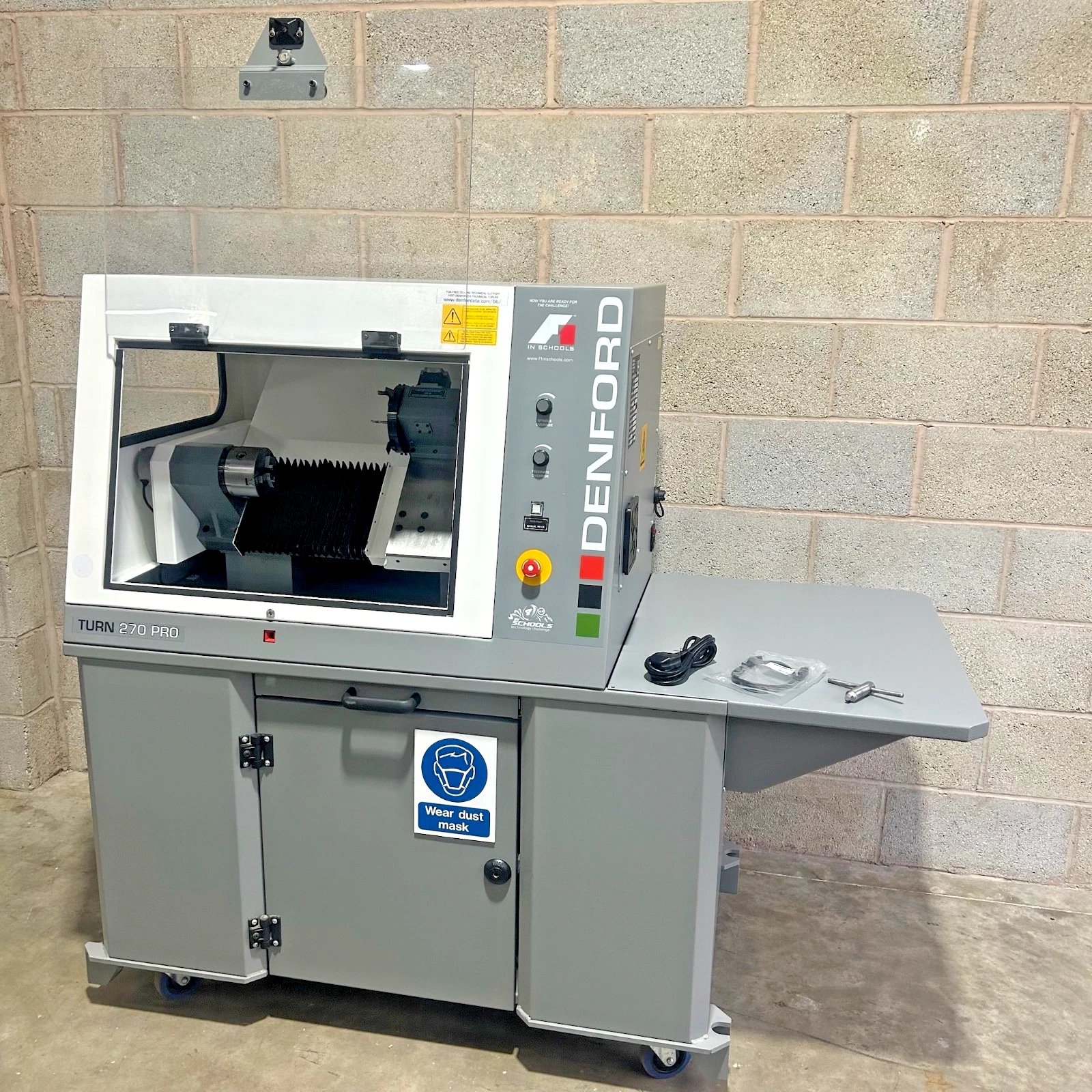 Denford Turn 270 Pro CNC Lathe On Cabinet Base 8 Pos ATC & Software USB - Image 2