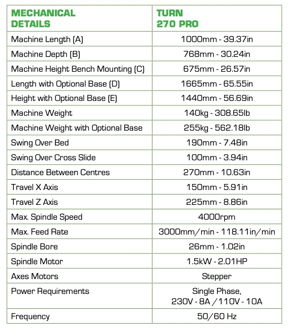 Denford Turn 270 Pro CNC Lathe On Cabinet Base 8 Pos ATC & Software USB - Image 12