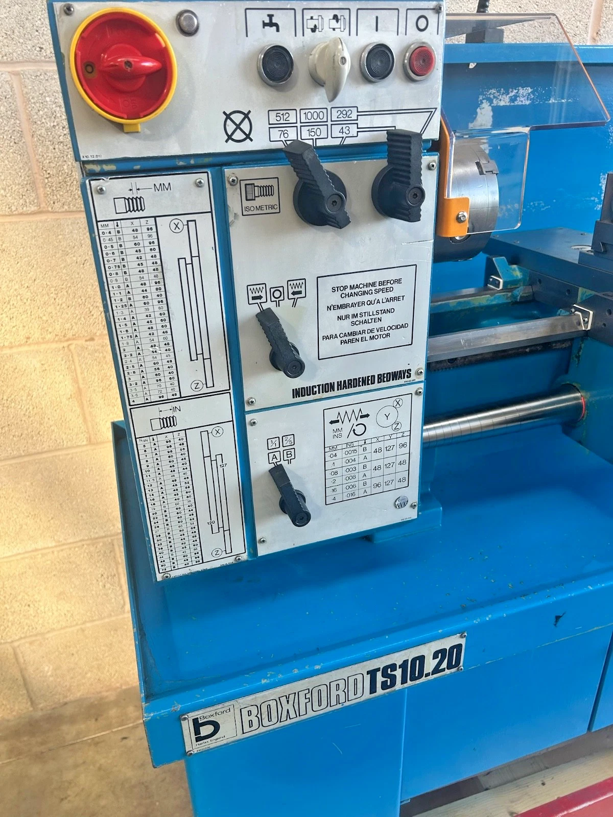 Boxford TS 10.20 Centre Lathe 3 Phase 6 Speeds - Image 11