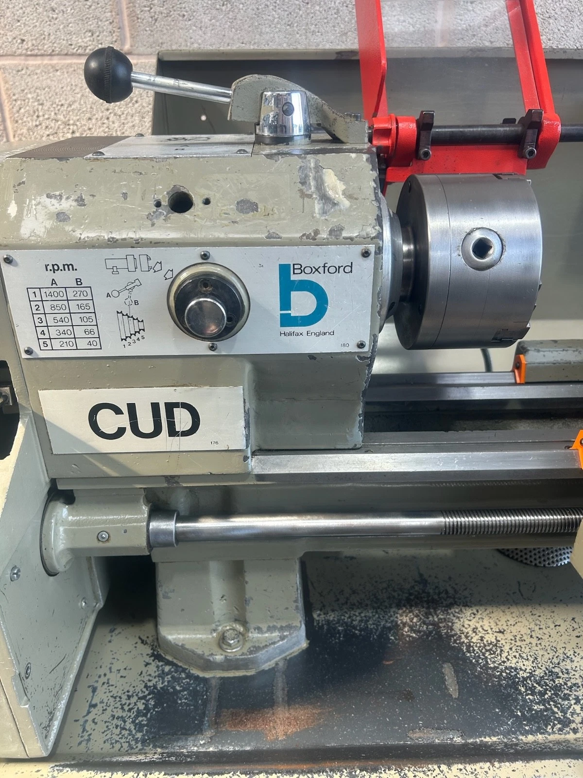 Boxford CUD 5" Metric MkIII Screwcutting Centre Metal Lathe 3 Phase - Image 11