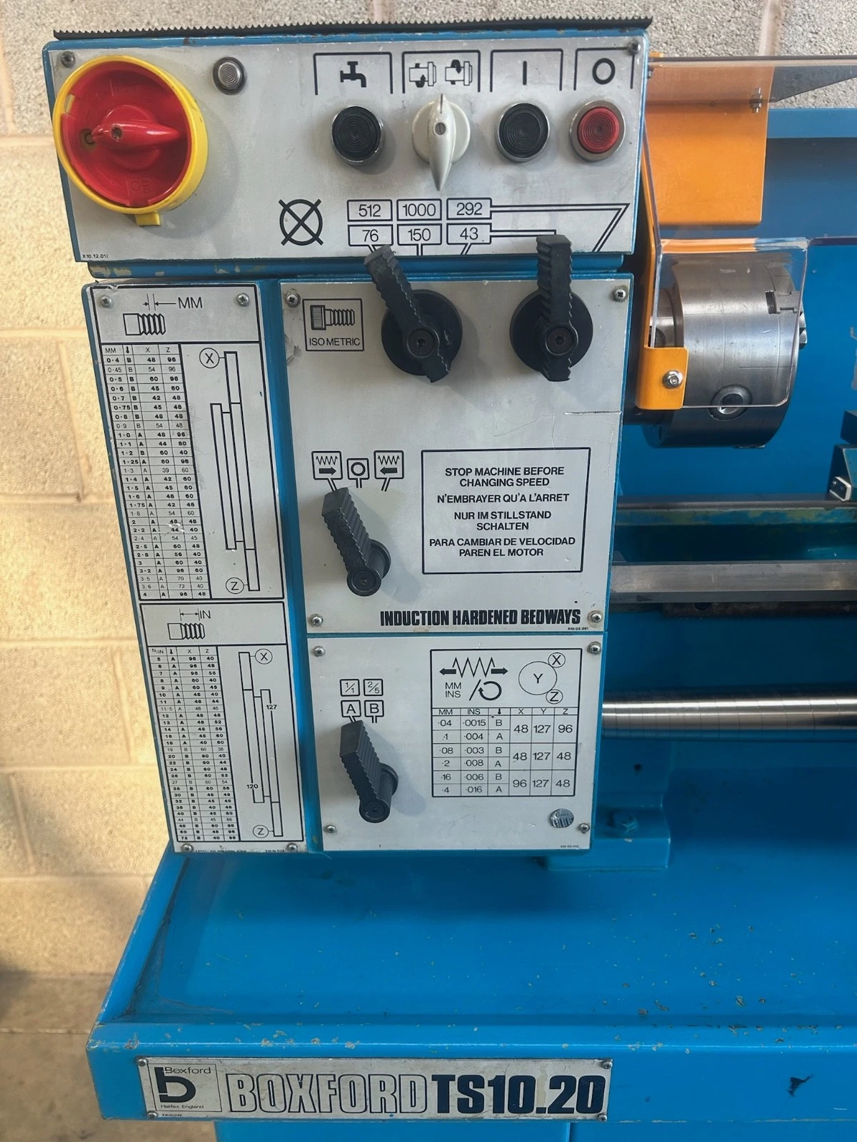 Boxford TS 10.20 Centre Lathe 3 Phase 6 Speeds - Image 12