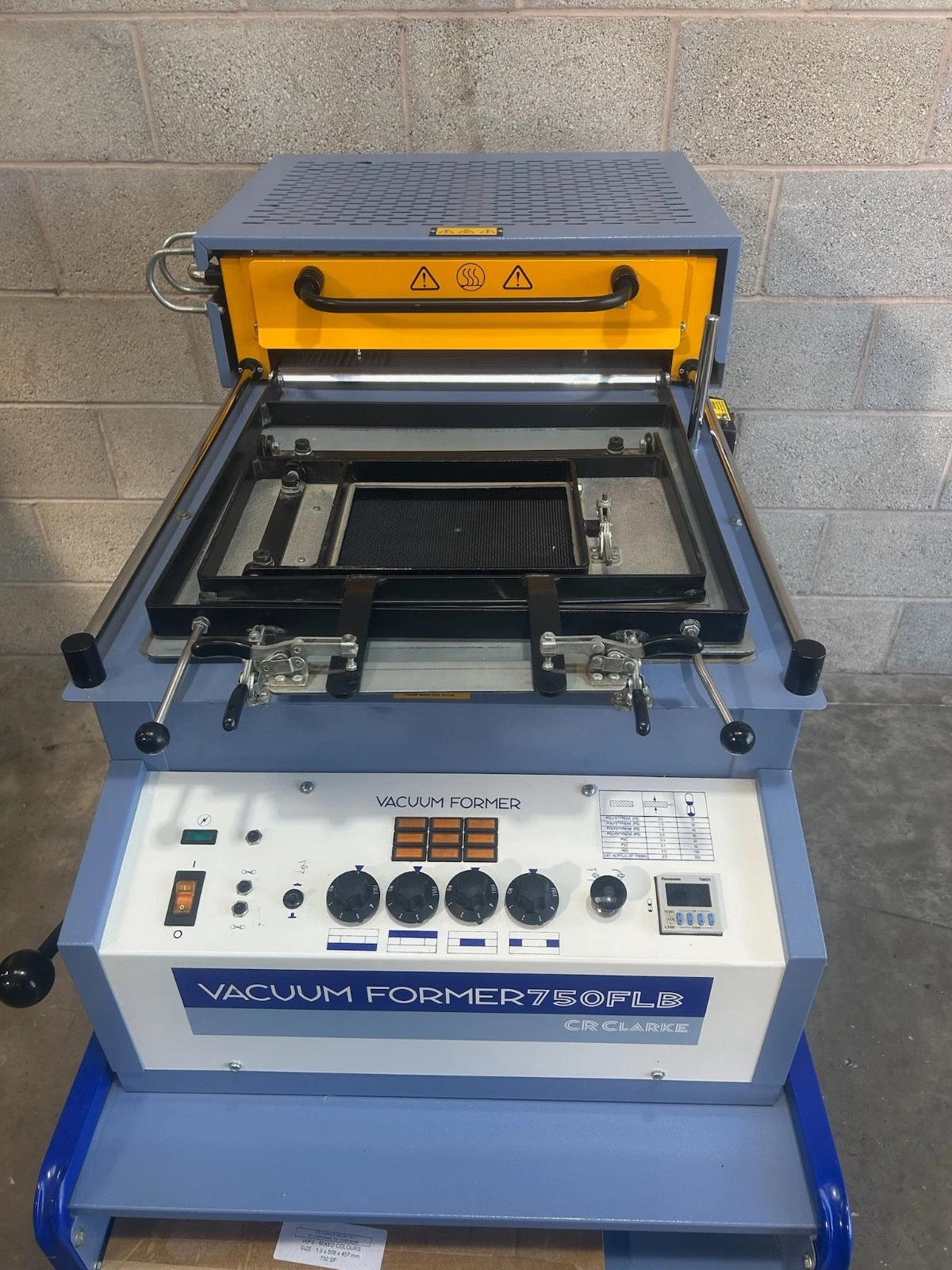 CR Clarke 750FLB Vacuum Former on Stand with Reducing Frames 230v - Image 15