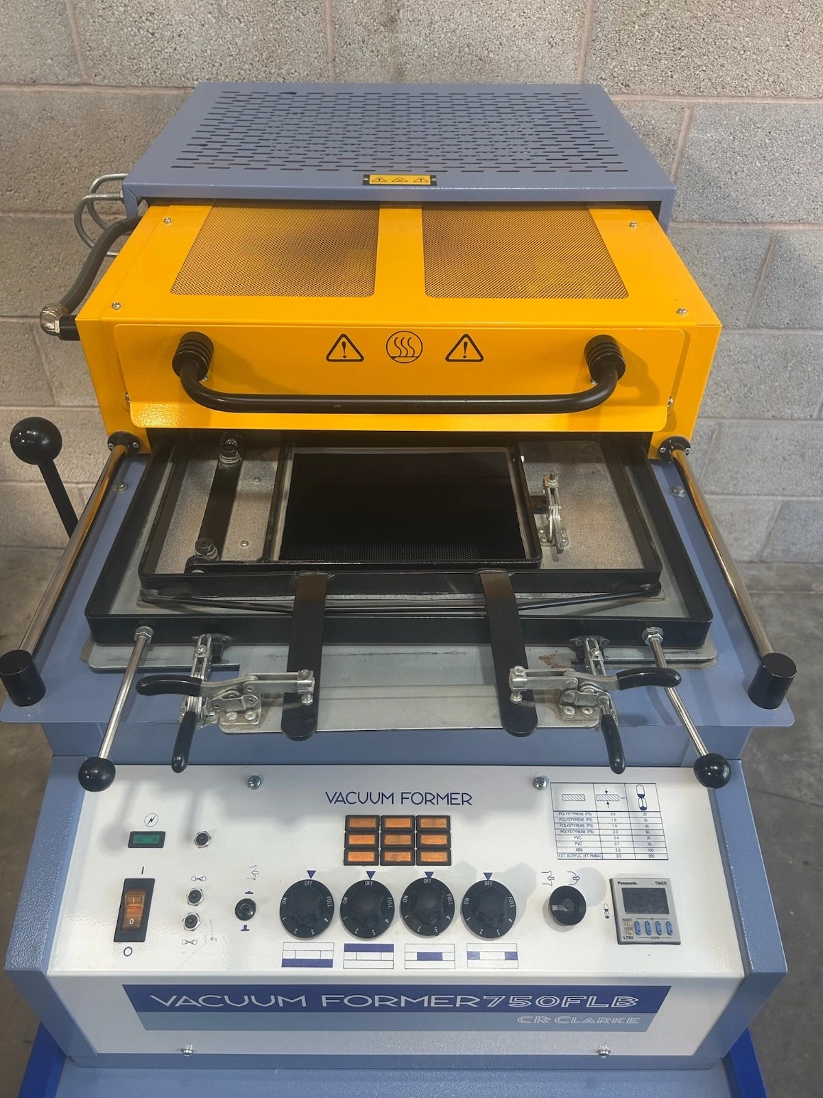 CR Clarke 750FLB Vacuum Former on Stand with Reducing Frames 230v - Image 16