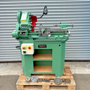 Myford Super 7 Lathe on Stand 230v With Gearbox, Power Feeds, Dickson QCTP