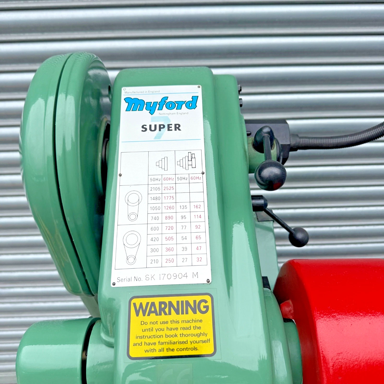 Myford Super 7 Lathe on Stand 230v With Gearbox, Power Feeds, Dickson QCTP - Image 5
