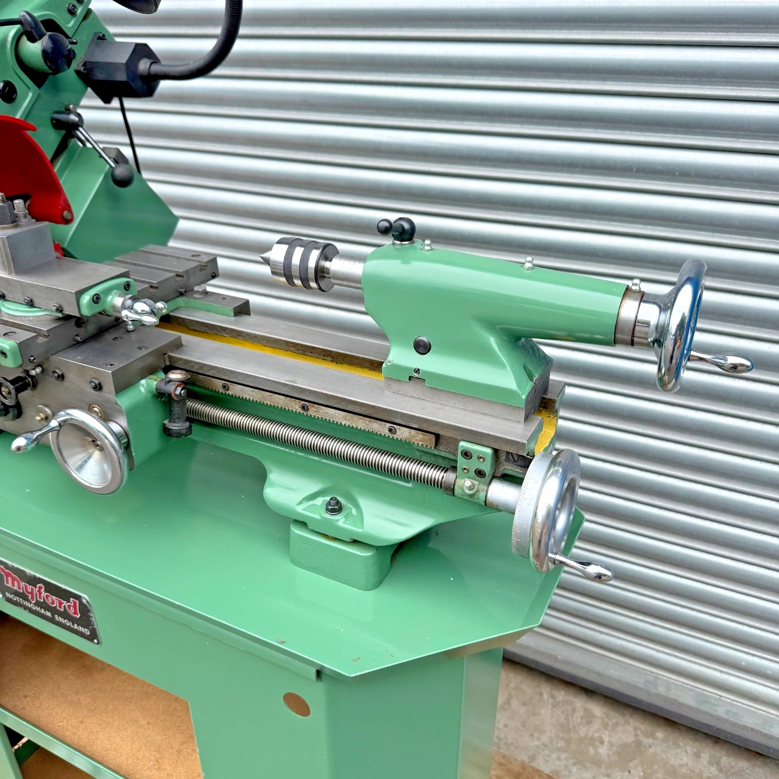 Myford Super 7 Lathe on Stand 230v With Gearbox, Power Feeds, Dickson QCTP - Image 10