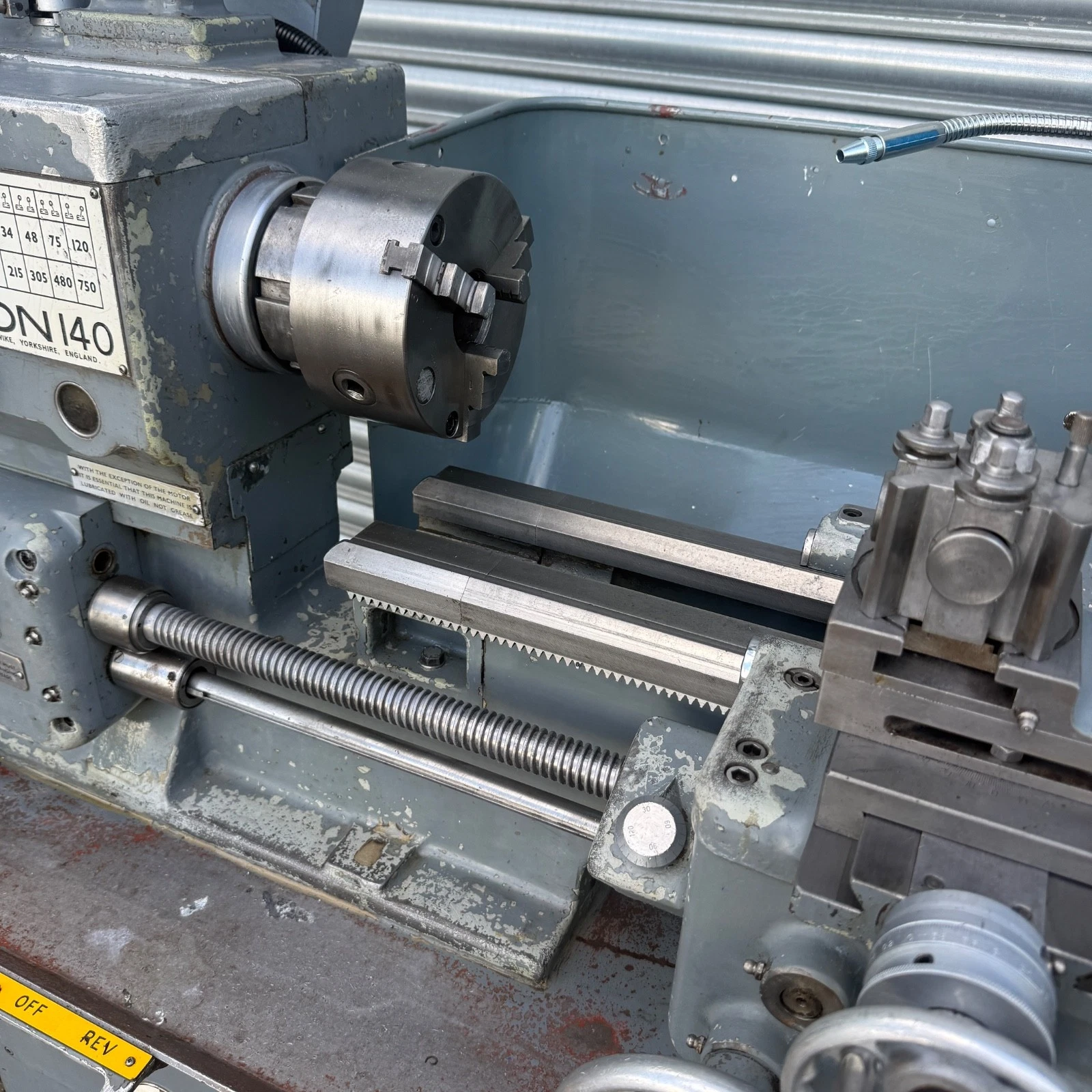 Harrison 140 Gap Bed Gear Head Screwcutting Centre Metal Lathe 3 phase - Image 11