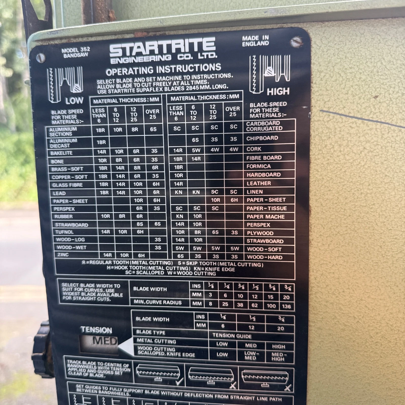 Startrite 352 Bandsaw 230v Single Phase - Image 12