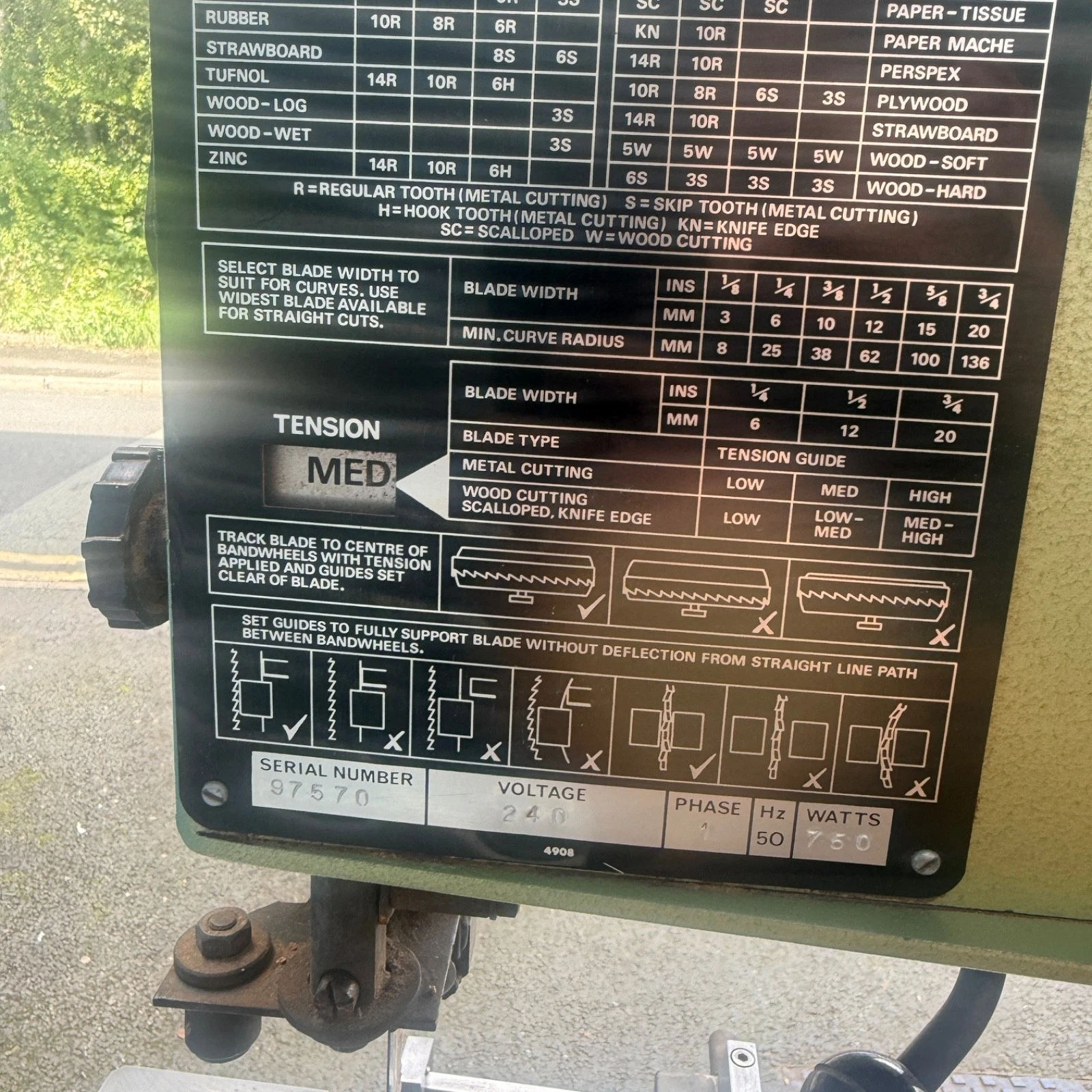 Startrite 352 Bandsaw 230v Single Phase - Image 13