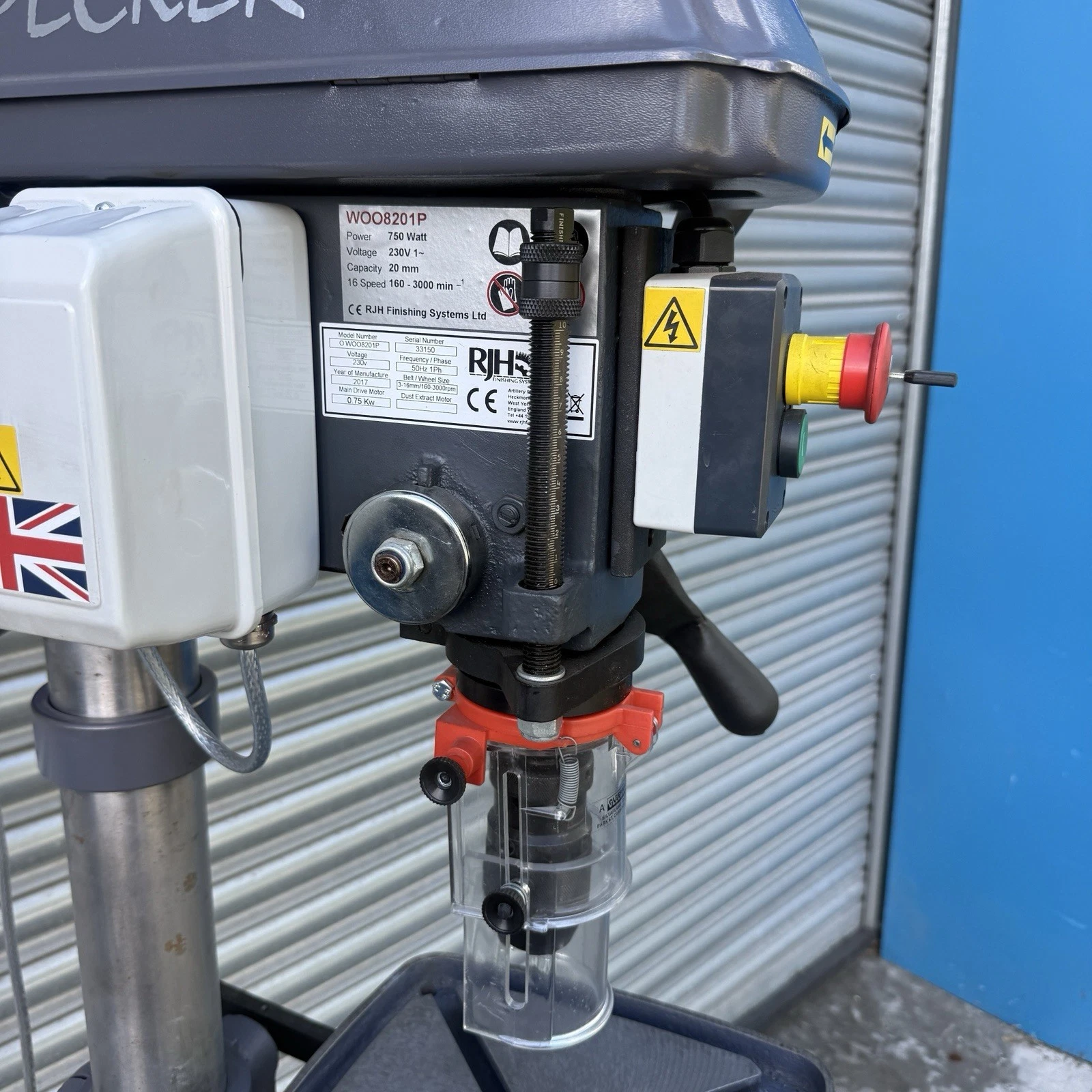 RJH Woodpecker Floor Standing Pillar Drill Press 230v Single Phase - Image 4
