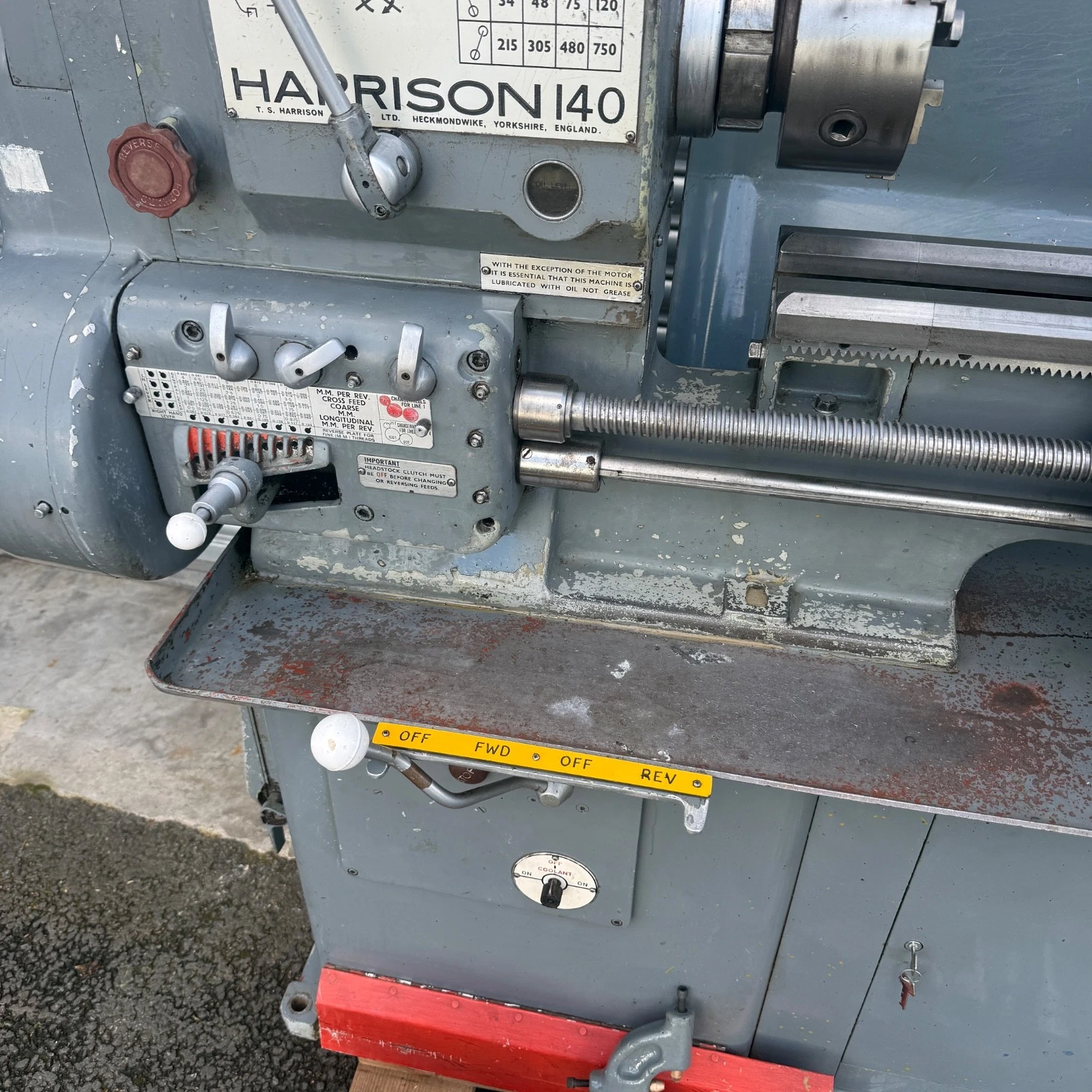 Harrison 140 Gap Bed Gear Head Screwcutting Centre Metal Lathe 3 phase - Image 7