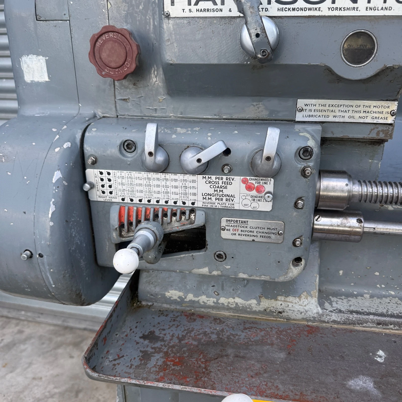 Harrison 140 Gap Bed Gear Head Screwcutting Centre Metal Lathe 3 phase - Image 8