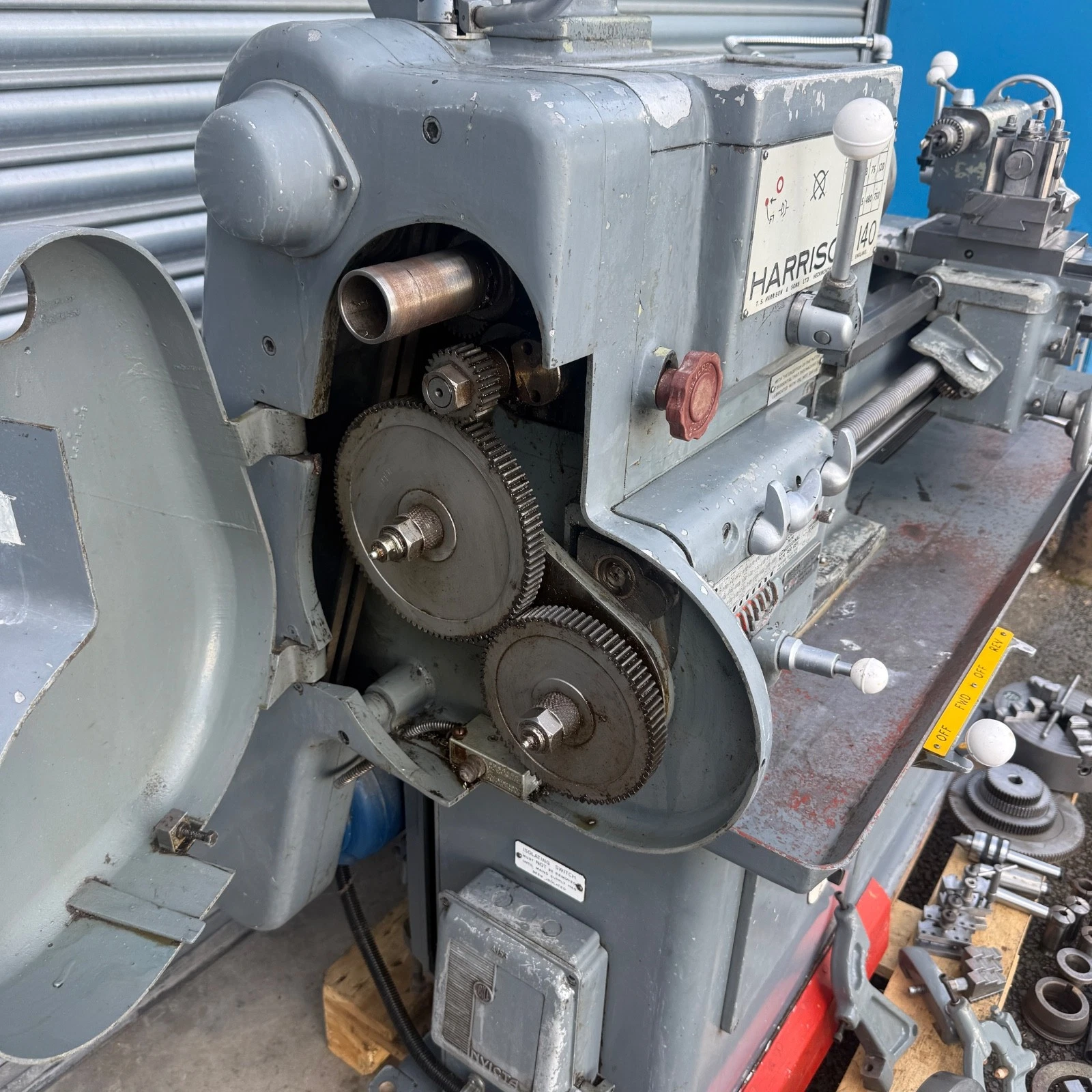 Harrison 140 Gap Bed Gear Head Screwcutting Centre Metal Lathe 3 phase - Image 10